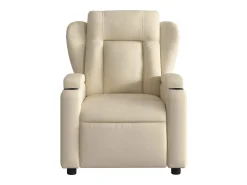 Hot Poltrona de massagens reclinável elétrica tecido SHL337139 Creme