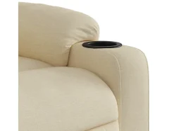 Poltrona* Poltrona de massagens reclinável tecido cor SHL132587 Creme