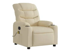 Poltrona* Poltrona de massagens reclinável tecido cor SHL132587 Creme