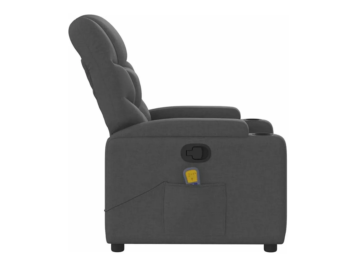 Poltrona| Poltrona de massagens reclinável tecido cinzento-escuro SHL14483 Cinza antracite