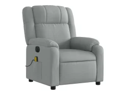 Poltrona de massagens reclinável elétrica tecido -claro SHL549984^ Poltrona