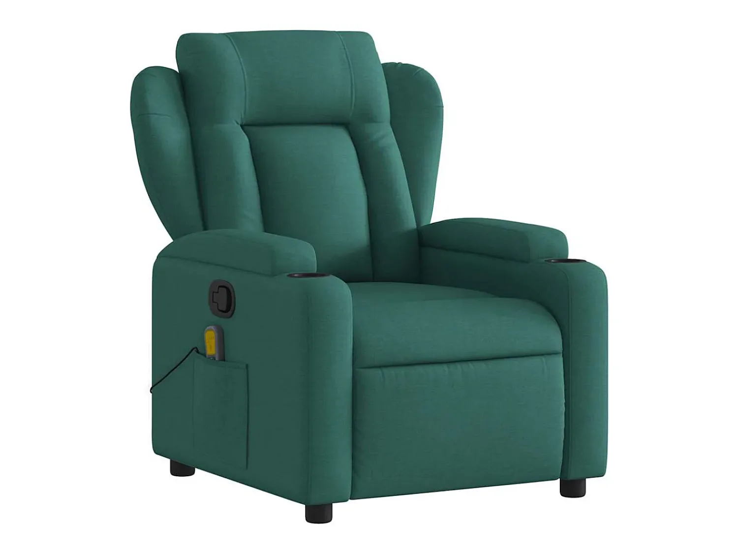 Poltrona de massagens reclinável tecido verde-escuro SHL852997^ Poltrona