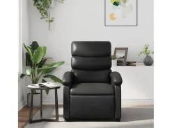 Poltrona* Poltrona de massagens reclinável couro artificial SHL489240 Preto