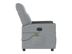 Outlet Poltrona de massagens reclinável tecido -claro SHL775022 Cinzento
