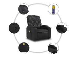 Poltrona de massagens reclinável couro artificial SHL825670^ Poltrona