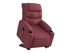 Discount Poltrona de massagens reclin. elevatória tecido tinto SHL571220 Vermelho