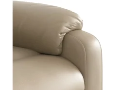 vidaxl Poltrona de massagens reclinável couro artificial cappuccino^ Poltrona