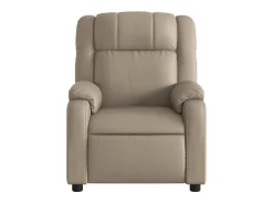 Poltrona*vidaxl Poltrona de massagens reclinável couro artificial cappuccino Castanho