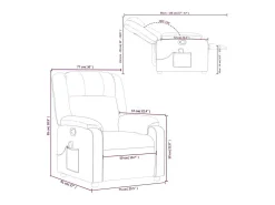 Poltrona*vidaxl Poltrona de massagens reclinável couro artificial cappuccino Castanho
