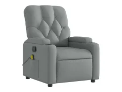 Poltrona* Poltrona de massagens reclinável tecido -claro SHL601299 Cinzento