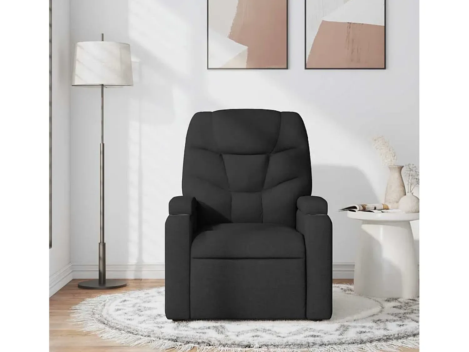Poltrona| Poltrona de massagens reclinável tecido SHL190559 Preto