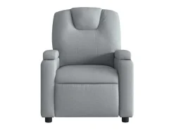 Poltrona|vidaxl Poltrona de massagens reclinável tecido -claro Cinzento