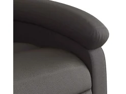 Poltrona*vidaxl Poltrona de massagens reclinável couro genuíno -escuro Castanho