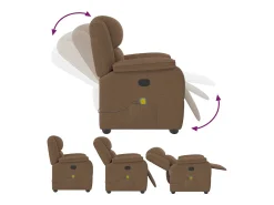 Poltrona de massagens reclinável tecido SHL259639^ Poltrona