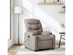 Poltrona* Poltrona de massagens reclinável tecido cinzento-acastanhado SHL970717 Taupe