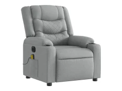 Poltrona| Poltrona de massagens reclinável elétrica tecido -claro SHL142694 Cinzento