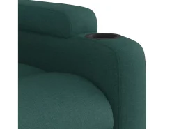 Poltrona*vidaxl Poltrona de massagens reclinável tecido -escuro Verde