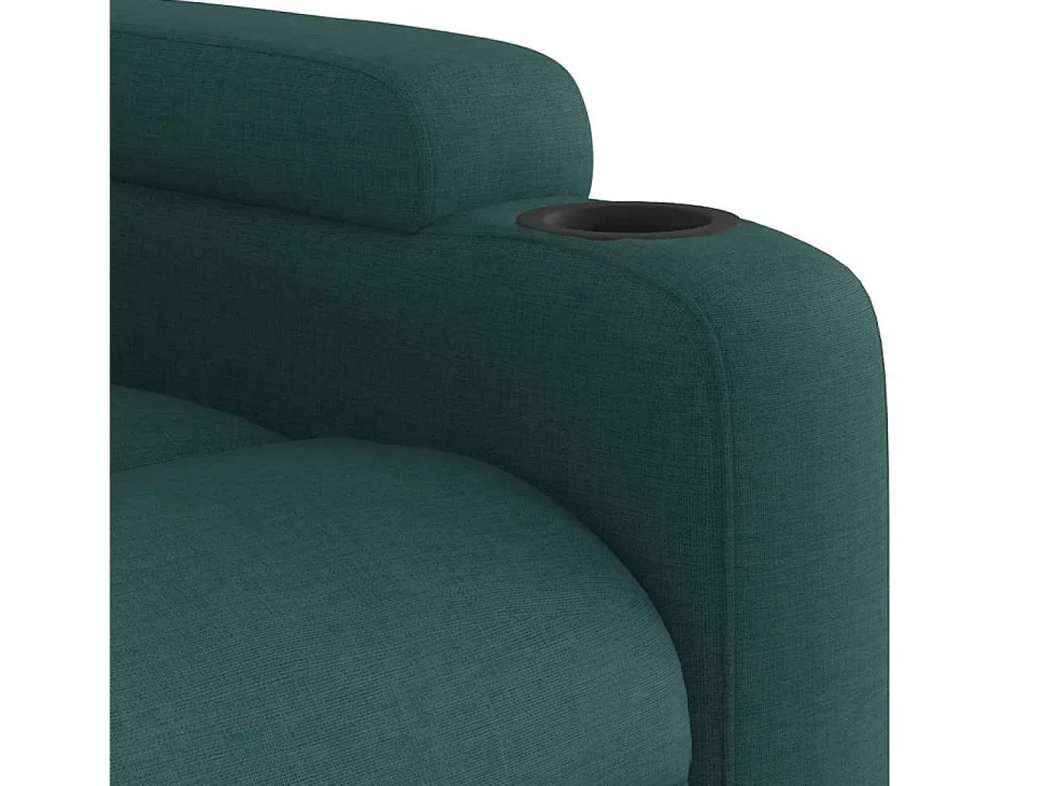 Poltrona*vidaxl Poltrona de massagens reclinável tecido -escuro Verde