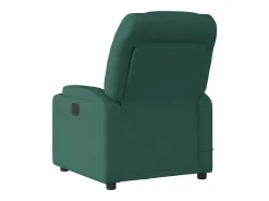 Poltrona*vidaxl Poltrona de massagens reclinável tecido -escuro Verde