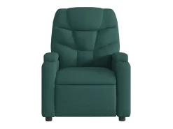 Poltrona*vidaxl Poltrona de massagens reclinável tecido -escuro Verde