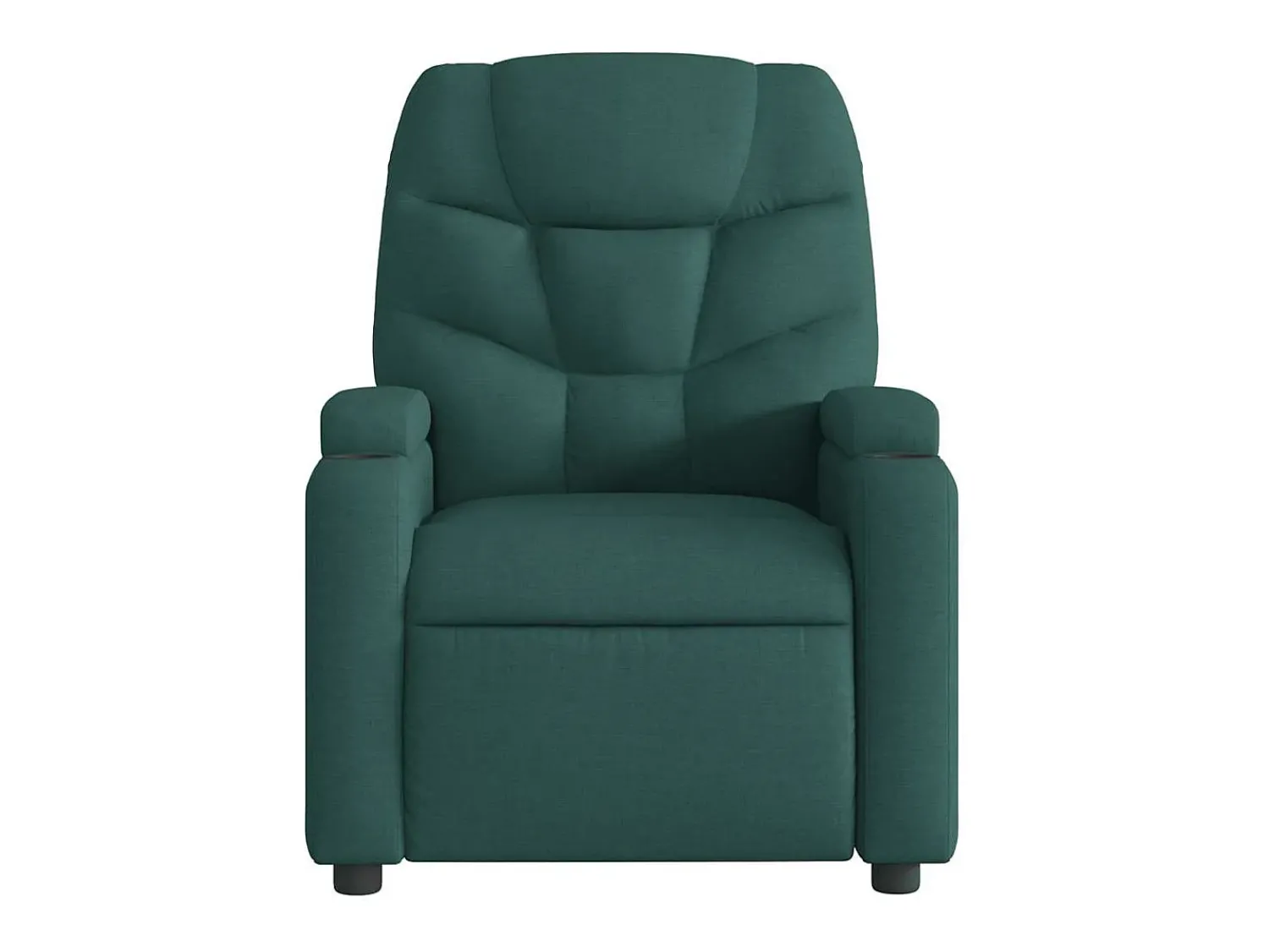 Poltrona*vidaxl Poltrona de massagens reclinável tecido -escuro Verde