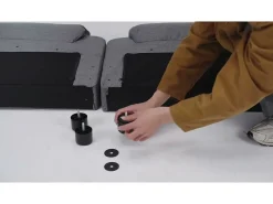 Poltrona|vidaxl Poltrona de massagens reclinável tecido -escuro Cinzento