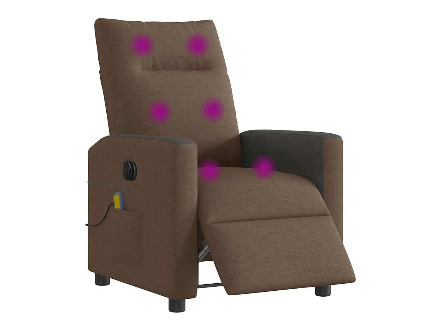 Poltrona* Poltrona de massagens reclinável elétrica tecido SHL976424 Castanho