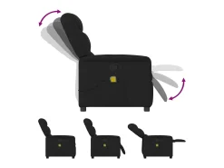 Poltrona* Poltrona de massagens reclinável tecido SHL109123 Preto
