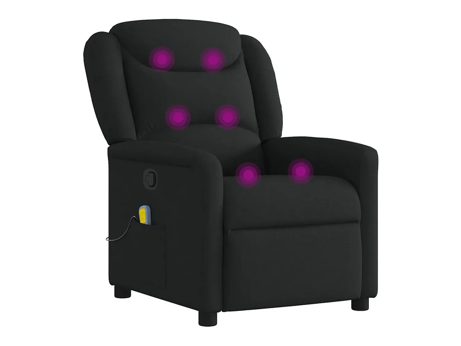Poltrona* Poltrona de massagens reclinável tecido SHL109123 Preto