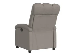 Poltrona|vidaxl Poltrona de massagens reclinável tecido cinzento-acastanhado Taupe
