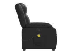 Poltrona de massagens reclinável couro artificial SHL720526 Preto