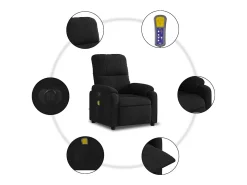 Poltrona de massagens reclinável elétrica microfibra SHL929757^ Poltrona