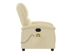 Poltrona| Poltrona de massagens reclinável tecido cor SHL365288 Creme