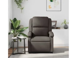 Poltrona* Poltrona de massagens reclinável couro genuíno -escuro SHL956319 Castanho