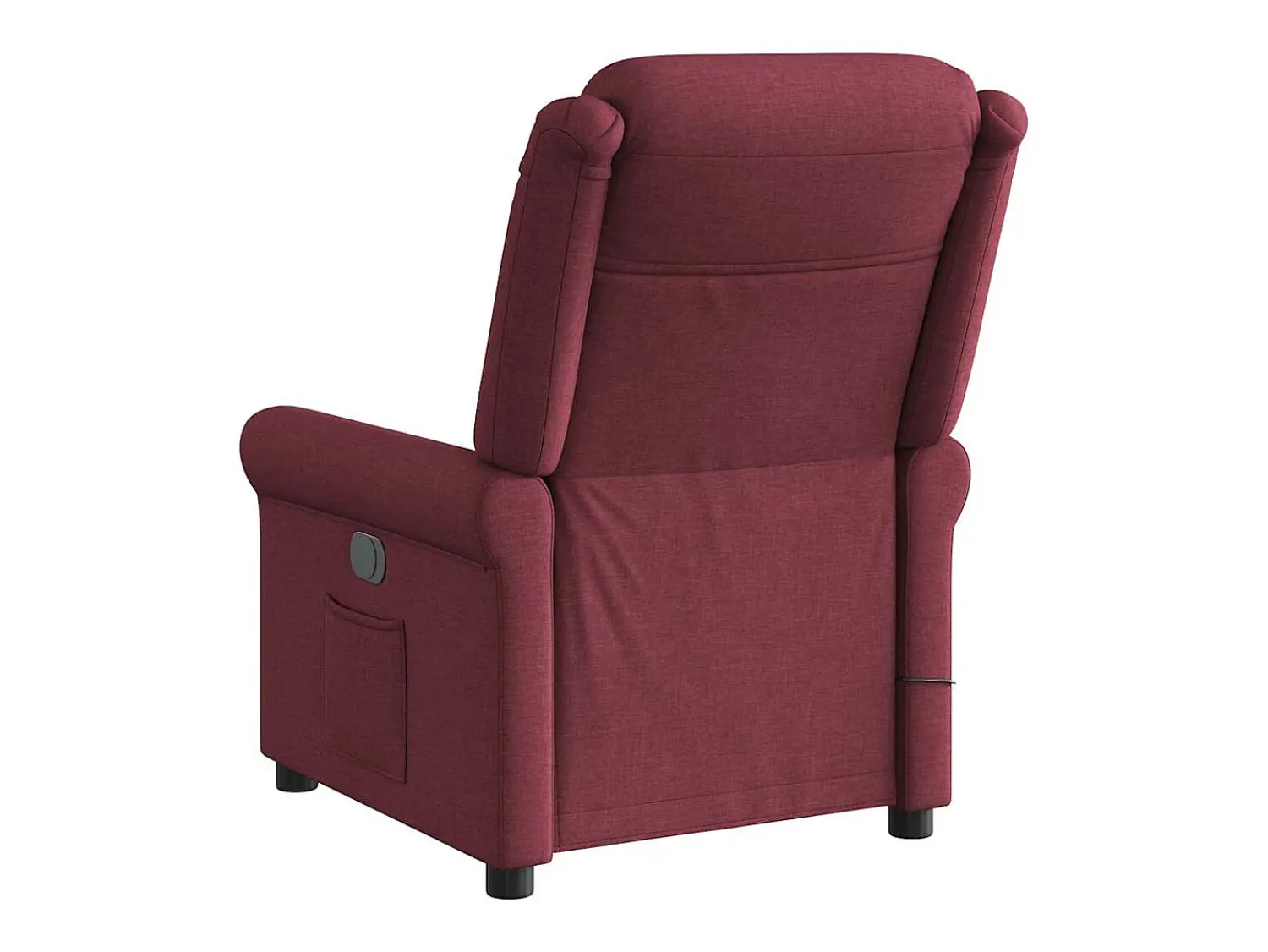 Hot vidaxl Poltrona de massagens reclinável tecido tinto Vermelho