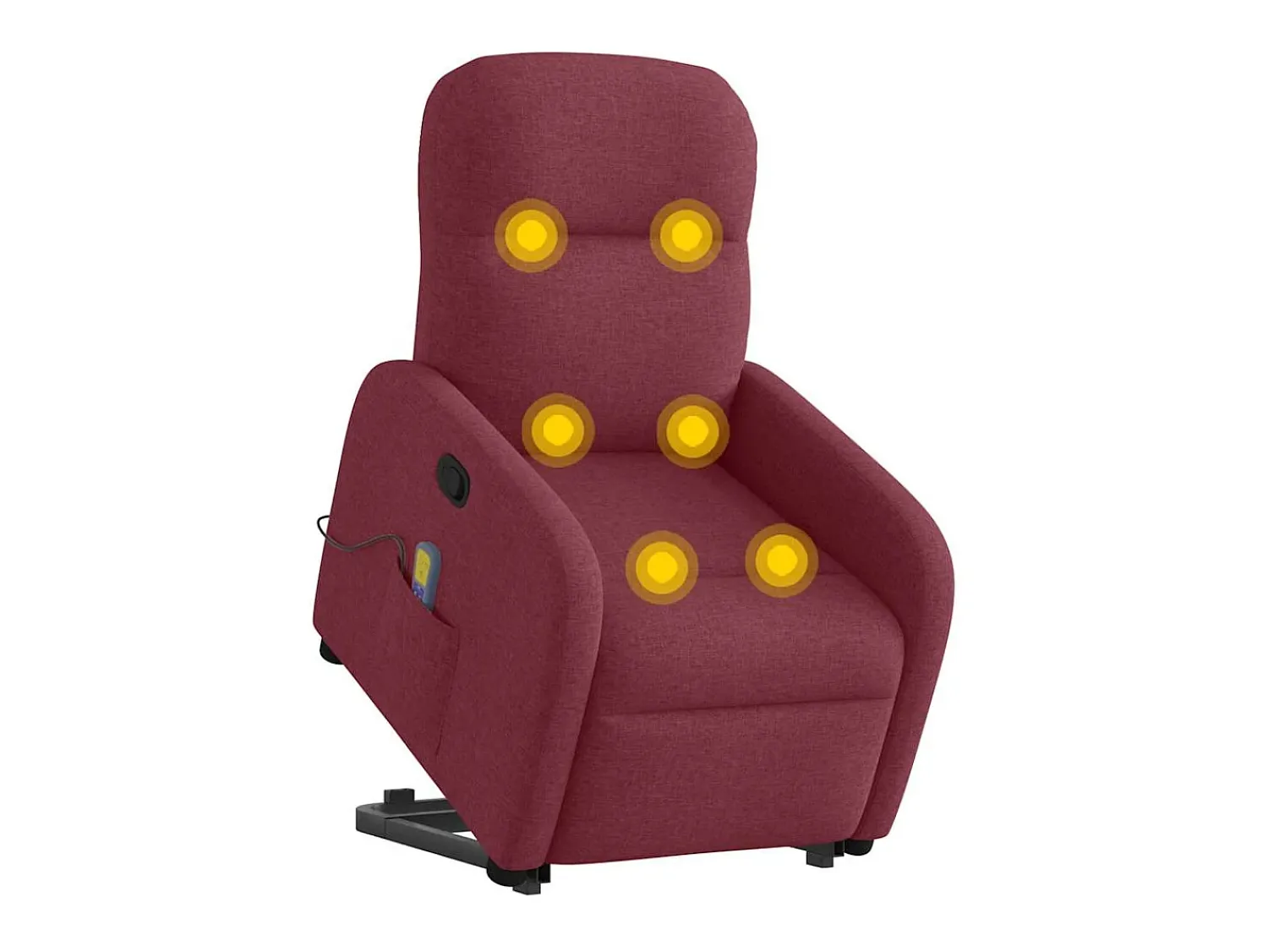 Poltrona| Poltrona de massagens reclin. elevatória tecido tinto SHL892745 Vermelho
