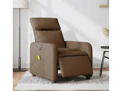 Poltrona* Poltrona de massagens reclinável elétrica tecido SHL148346 Castanho