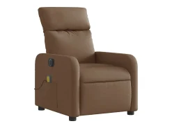 Poltrona* Poltrona de massagens reclinável elétrica tecido SHL148346 Castanho