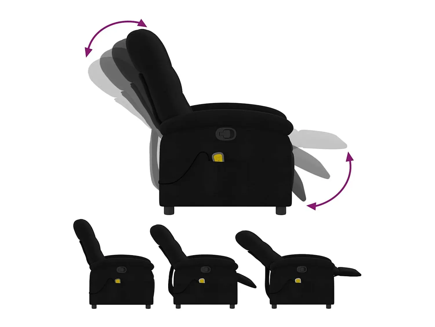 Poltrona de massagens reclinável tecido SHL946638^ Poltrona
