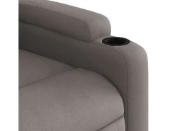 vidaxl Poltrona de massagens reclinável tecido cinzento-acastanhado^ Poltrona