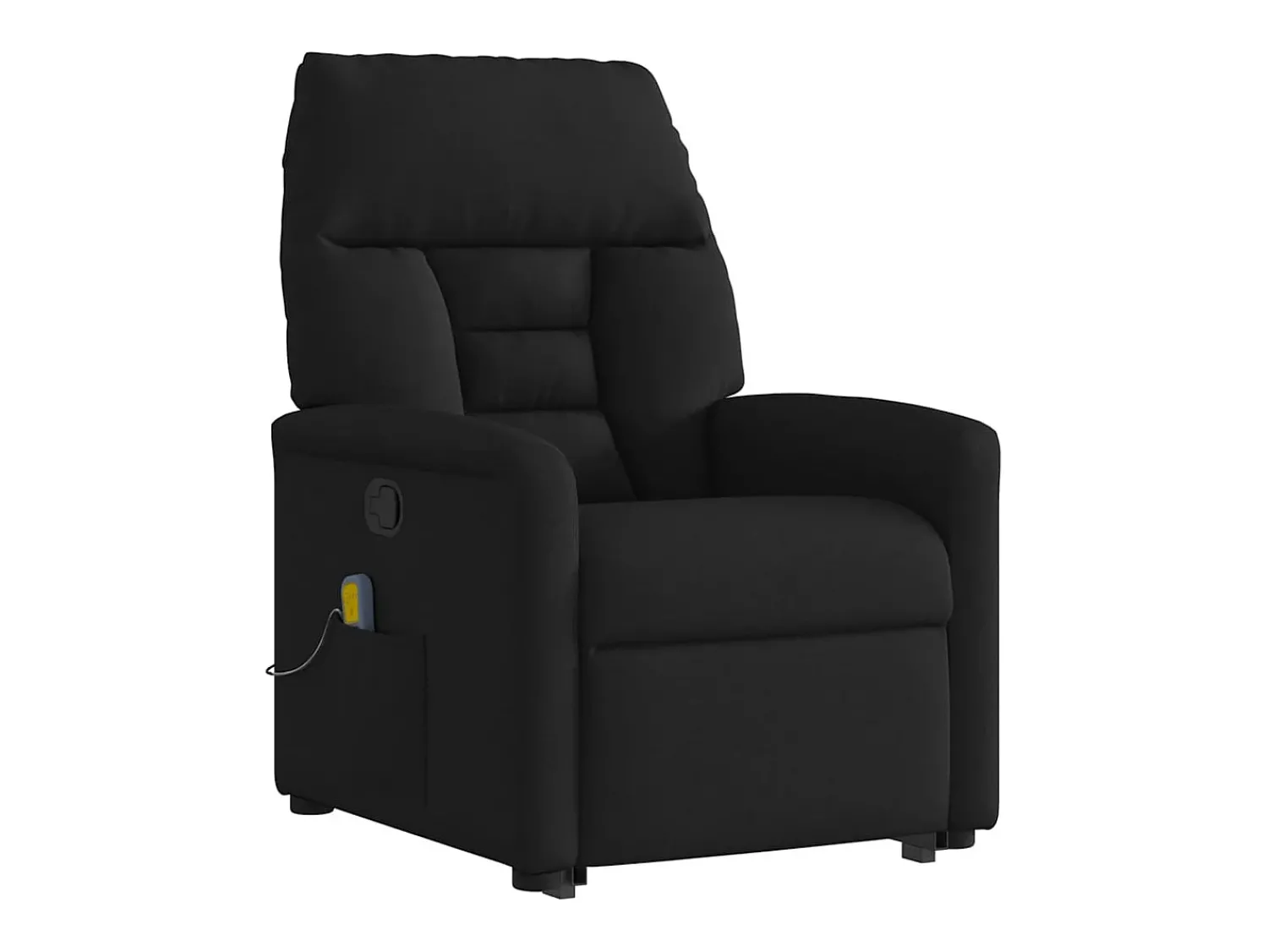 New Poltrona de massagens reclinável elevatória tecido SHL482331 Preto