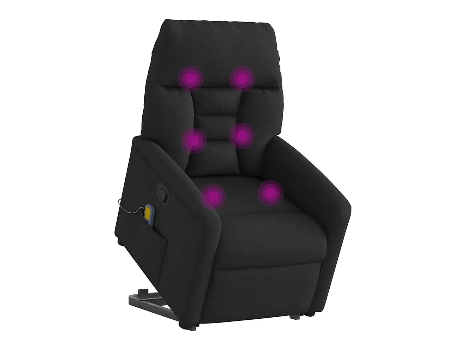 New Poltrona de massagens reclinável elevatória tecido SHL482331 Preto