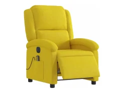 Poltrona de massagens reclinável elétrica veludo SHL566621^ Poltrona