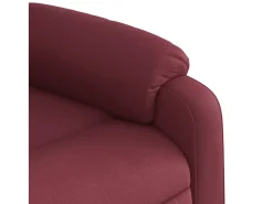 Poltrona*vidaxl Poltrona de massagens reclinável tecido tinto Vermelho