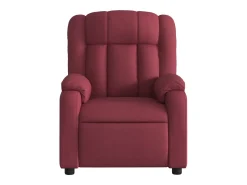 Poltrona*vidaxl Poltrona de massagens reclinável tecido tinto Vermelho