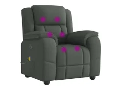 Poltrona| Poltrona de massagens reclinável tecido cinzento-escuro SHL800915 Cinza antracite