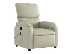 vidaxl Poltrona de massagens reclinável couro artificial cor^ Poltrona