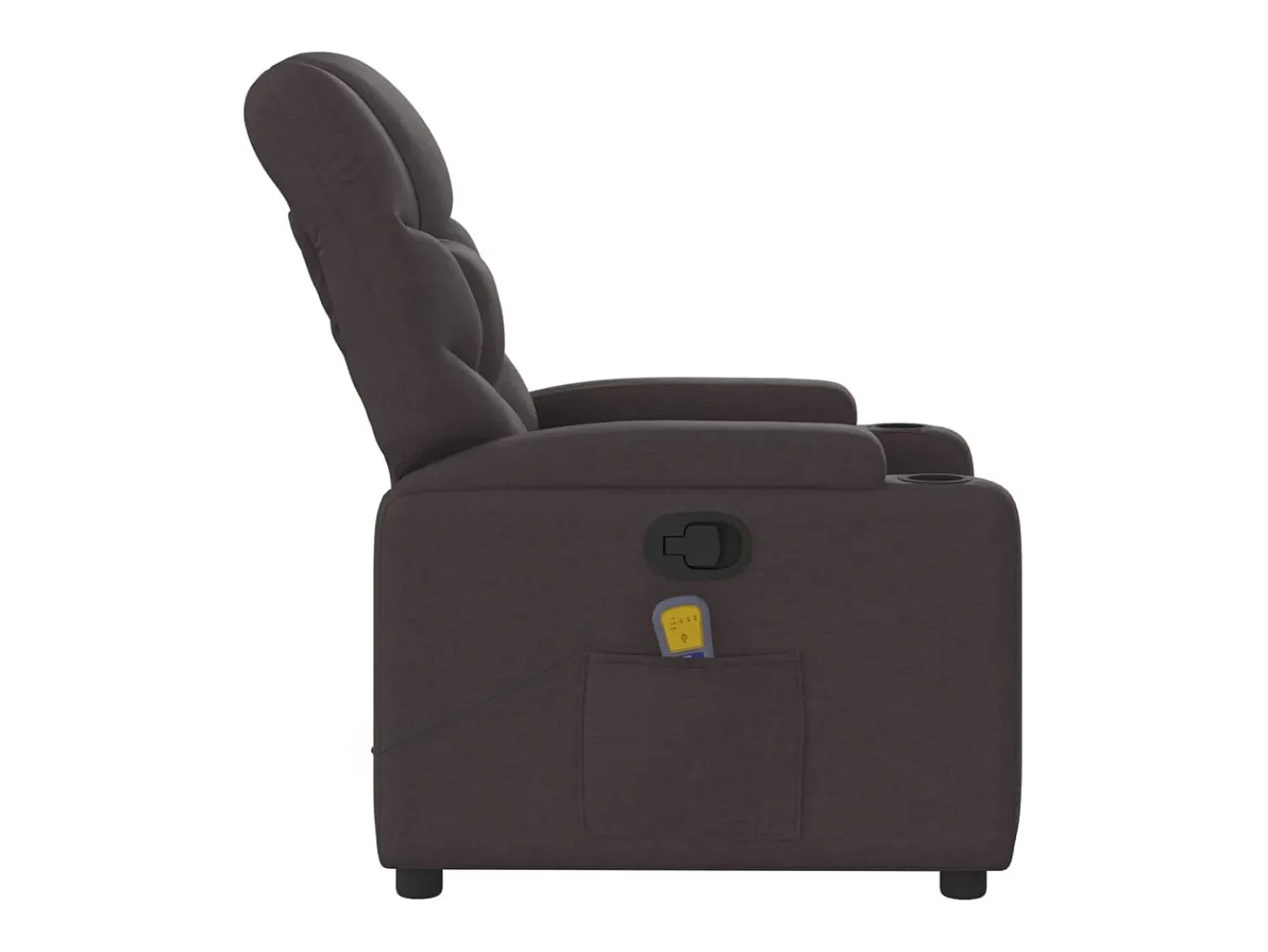 New Poltrona de massagens reclinável tecido -escuro SHL574701 Castanho