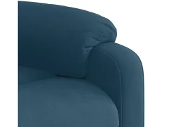 Poltrona|vidaxl Poltrona de massagens reclinável veludo Azul