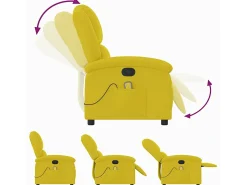 Poltrona* Poltrona de massagens reclinável veludo SHL145633 Amarelo